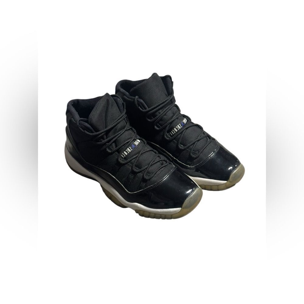 🔥 NIKE AIR JORDAN youth 11 Retro Space Jam 2009 patent leather sneakers size 7y